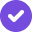 Purple rounded checked icon